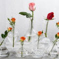 Przezroczyste mini żebrowane wysokie szklane szklane wazon